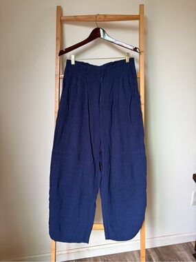 Z Supply Navy Wide-Leg Cropped Chinos